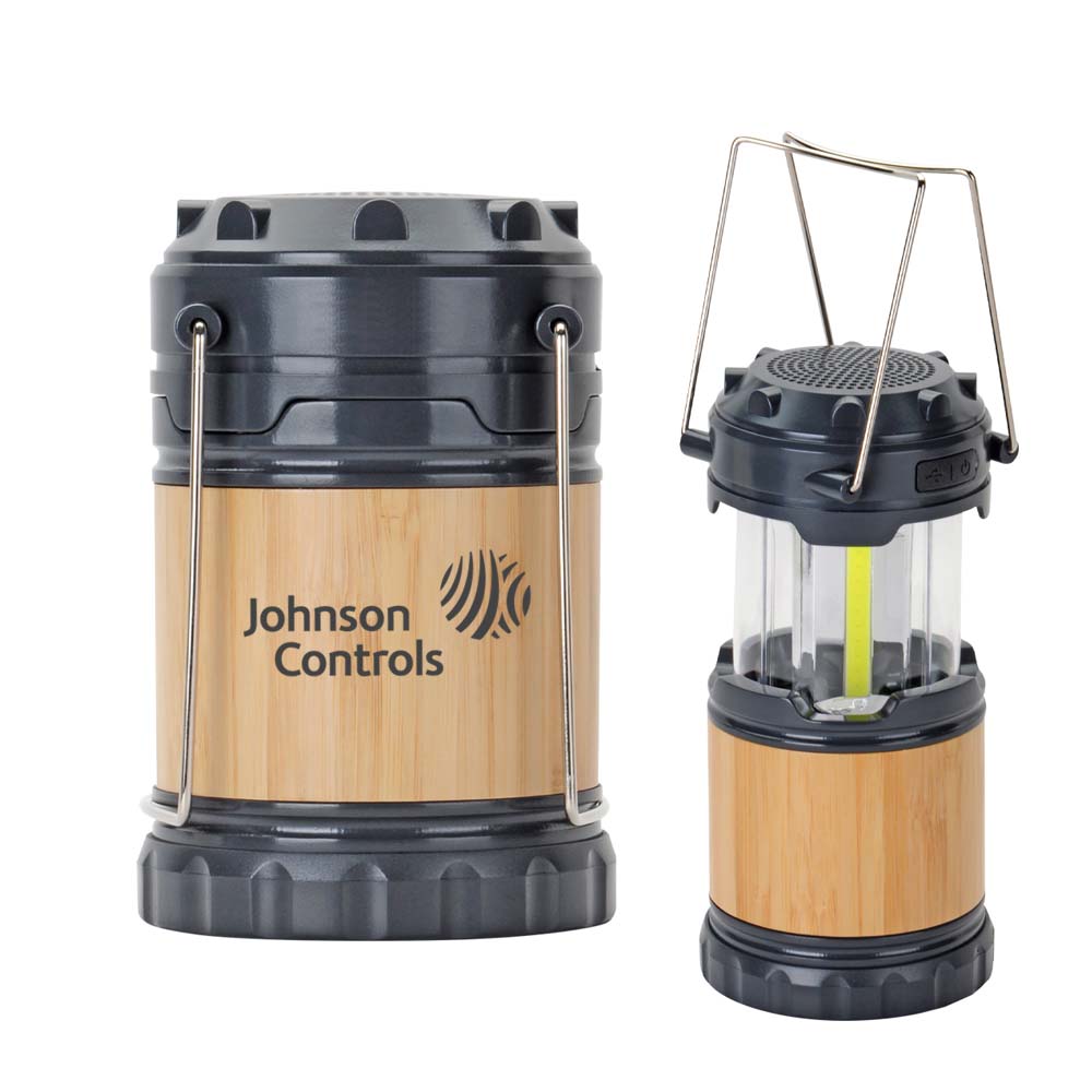 Bamboo Pop-Up Lantern with Bluetooth Speaker ($53.33ea)